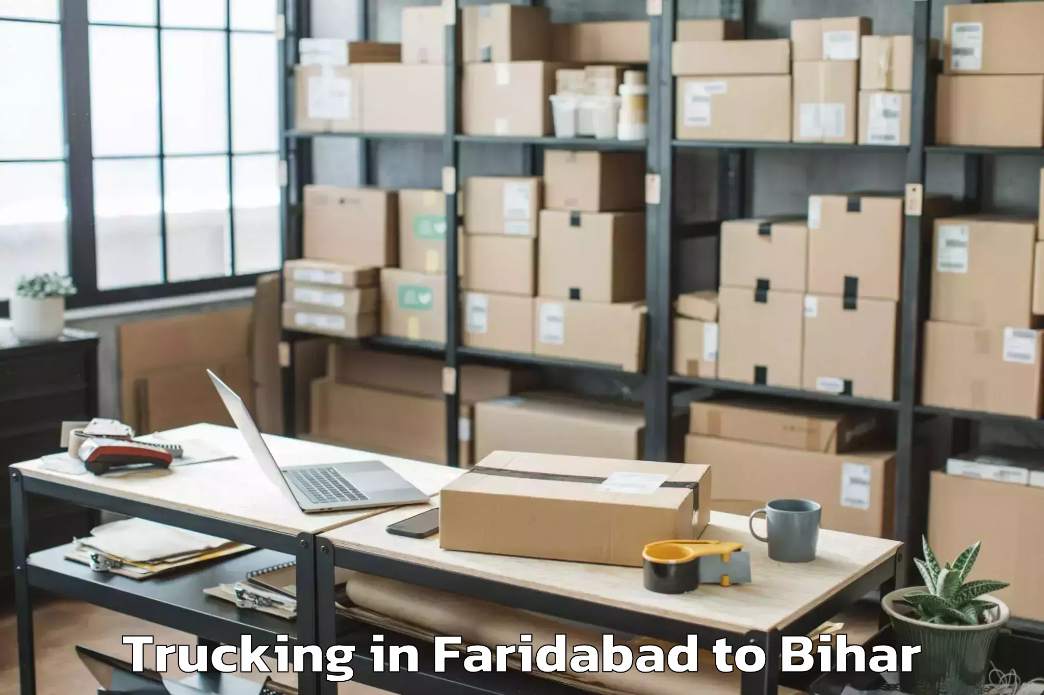 Book Faridabad to Taraiya Trucking Online